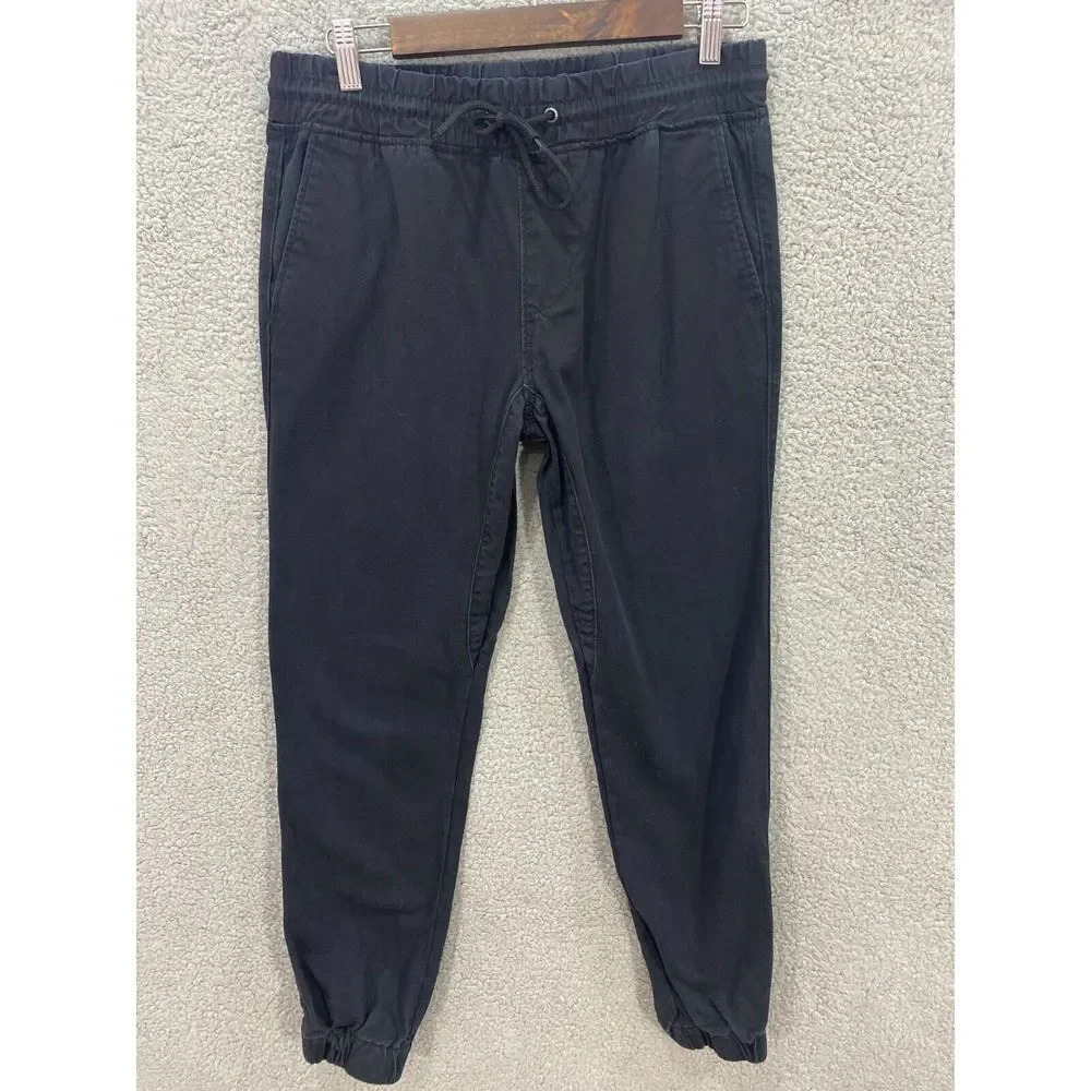 Aeropostale mens jogger pants black small pull on stretch tapered leg‎ casual